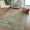 Tapis Salon Vintage Persan Vert 120x170CM