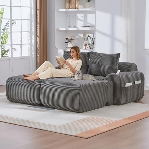Yihomfy Canapé 2 Places avec Tabourets Yihomfy Canapé 2 Places avec Tabourets