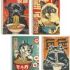 Affiche Ramen Japonais avec Animaux Affiche Ramen Japonais avec Animaux