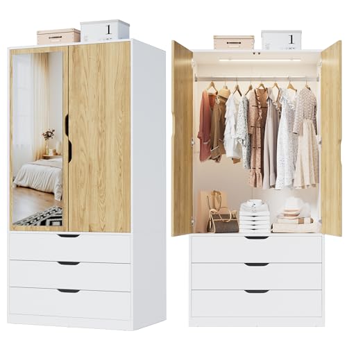 Armoire Moderne avec Miroir et LED Armoire Moderne avec Miroir et LED