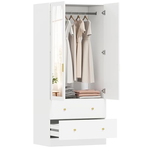 Armoire Moderne avec Miroir et Tiroirs Armoire Moderne avec Miroir et Tiroirs