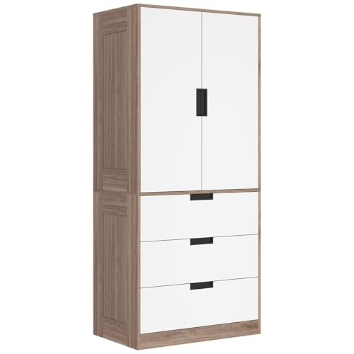 Armoire Moderne avec Tiroirs et Penderie Armoire Moderne avec Tiroirs et Penderie