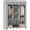 Armoire Penderie en Tissu sur Roulettes