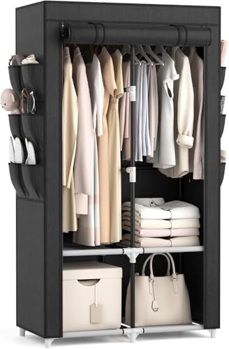 Armoire Portable en Tissu avec Poches Armoire Portable en Tissu avec Poches