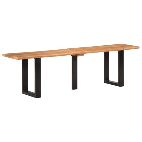 Banc en Bois d'Acacia et Acier 160 cm