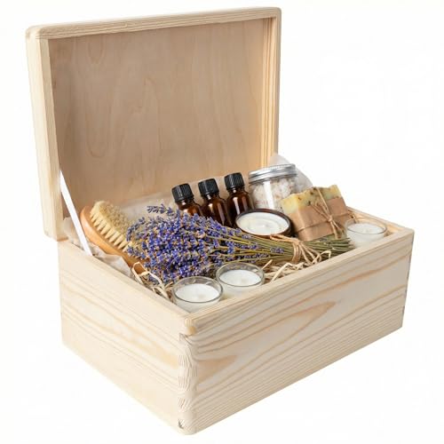 Boîte en Bois avec Couvercle pour Souvenirs Boîte en Bois avec Couvercle pour Souvenirs