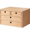 Boîtes à tiroirs en bois naturel Boîtes à tiroirs en bois naturel