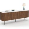 Buffet Bas Marla 160 cm Effet Noyer