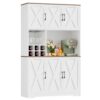 Buffet Cuisine 180 cm avec Porte-Verre