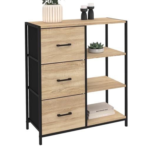 Buffet d'appoint industriel 3 tiroirs