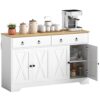 Buffet de Rangement Style Rural Blanc