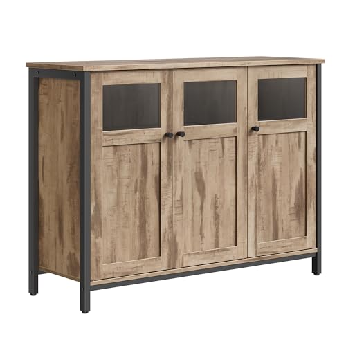 Buffet Industriel avec 3 Portes en Verre