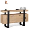 Buffet Phoenix 140 cm Bois et Noir Buffet Phoenix 140 cm Bois et Noir