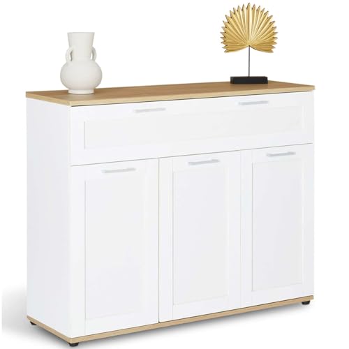 Buffet VITO 100 cm Blanc avec Tiroir