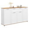 Buffet VITO 140 cm Blanc et Bois