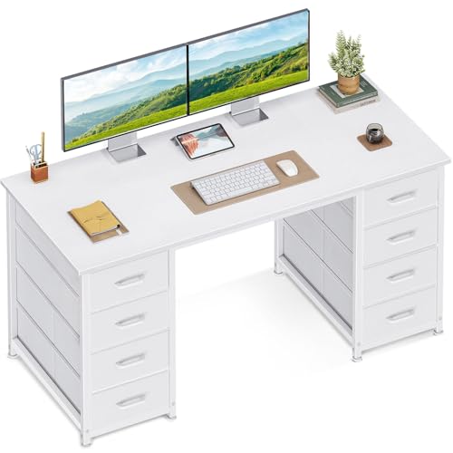 Bureau Coleshome avec 8 Tiroirs en Tissu