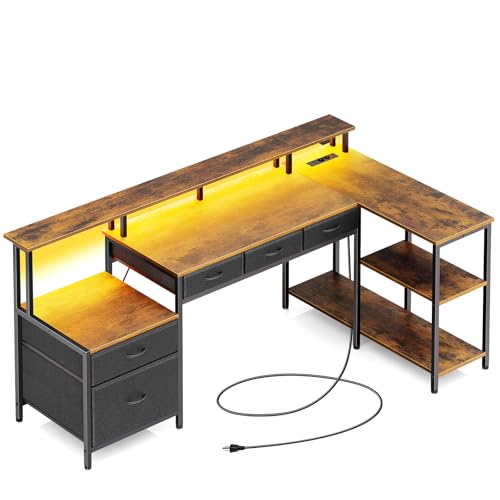 Bureau d’Angle Gaming Rolanstar avec Tiroirs