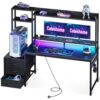 Bureau Gaming avec Éclairage LED et Stockage
