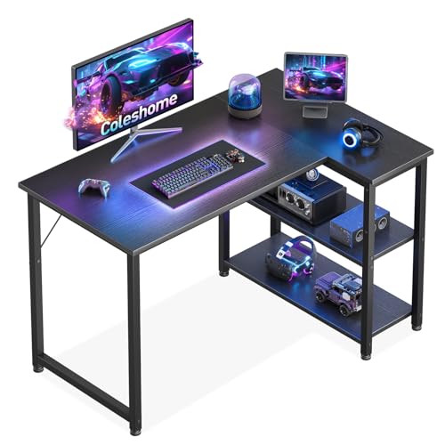 Bureau Gaming d'Angle Coleshome Noir