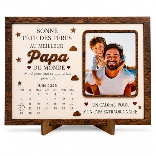 Cadre Photo Fête des Pères en Bois Cadre Photo Fête des Pères en Bois
