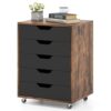 Caisson Bureau 5 Tiroirs avec Roulettes