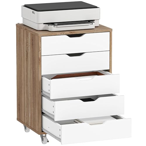 Caisson Bureau Mobile à 5 Tiroirs