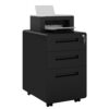 Caisson de Bureau Mobile en Métal Noir Caisson de Bureau Mobile en Métal Noir