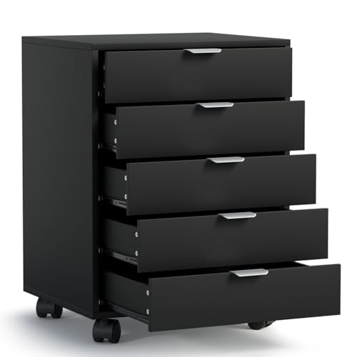 Caisson de Bureau à Roulettes avec 5 Tiroirs Caisson de Bureau à Roulettes avec 5 Tiroirs