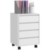 Caisson de bureau sur roulettes blanc
