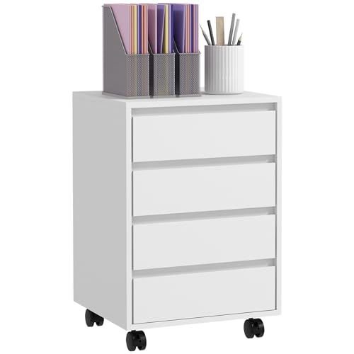 Caisson de bureau sur roulettes blanc