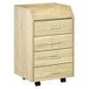 Caisson de Bureau sur Roulettes en Bois