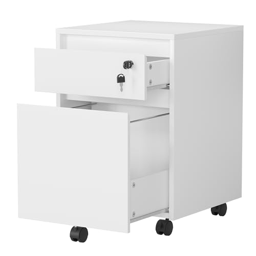 Caisson de Bureau Verrouillable avec 2 Tiroirs