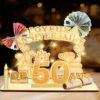 Carte Anniversaire Unique 50 Ans en Bois Carte Anniversaire Unique 50 Ans en Bois