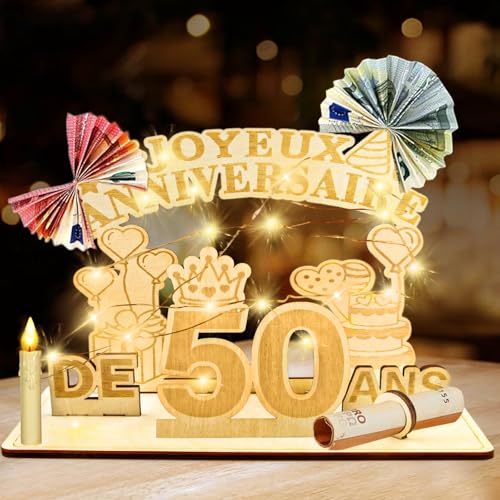 Carte Anniversaire Unique 50 Ans en Bois Carte Anniversaire Unique 50 Ans en Bois