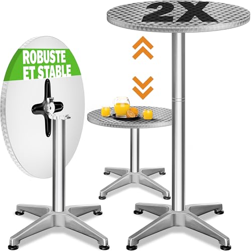 Casaria® Set de 2 Tables Basses Pliantes Casaria® Set de 2 Tables Basses Pliantes
