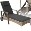 Chaise Longue Bain de Soleil en Résine Tressée Chaise Longue Bain de Soleil en Résine Tressée