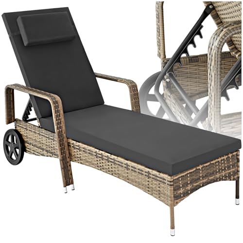 Chaise Longue Bain de Soleil en Résine Tressée