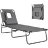 Chaise Longue Pliable avec 3 Coussins Chaise Longue Pliable avec 3 Coussins