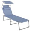 Chaise Longue Pliable avec Pare-Soleil Chaise Longue Pliable avec Pare-Soleil