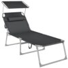 Chaise Longue Pliable avec Pare-Soleil Chaise Longue Pliable avec Pare-Soleil