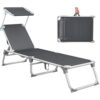 Chaise Longue Pliable SONGMICS avec Pare-soleil Chaise Longue Pliable SONGMICS avec Pare-soleil