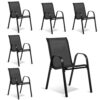 Chaises de Jardin Empilables - Lot de 6 Chaises de Jardin Empilables - Lot de 6