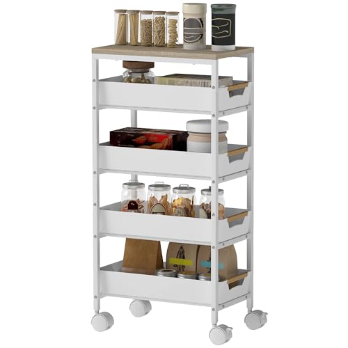 Chariot de Cuisine Multifonction Blanc Chariot de Cuisine Multifonction Blanc