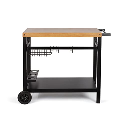 Chariot de Cuisine Noir/Bois GS131 Chariot de Cuisine Noir/Bois GS131