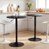 Ckaff Lot de 2 Tables de Bar Rondes Ckaff Lot de 2 Tables de Bar Rondes