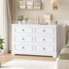 Commode à 6 Tiroirs en Bois Blanc