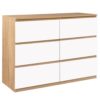 Commode 6 tiroirs TOMI en Bois Blanc Commode 6 tiroirs TOMI en Bois Blanc