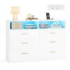 Commode LED avec Multiprise Intégrée Commode LED avec Multiprise Intégrée