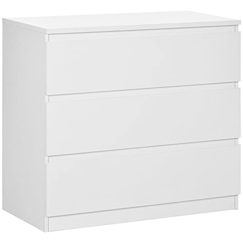 Commode Moderne 3 Tiroirs Blanc Commode Moderne 3 Tiroirs Blanc