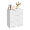 Commode WOLTU avec 3 Tiroirs Blancs Commode WOLTU avec 3 Tiroirs Blancs